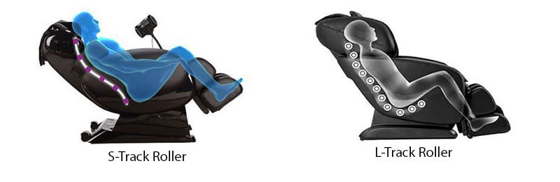 s track vs l track roller massage chair