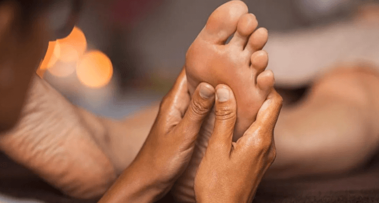 finishing strokes for foot massage