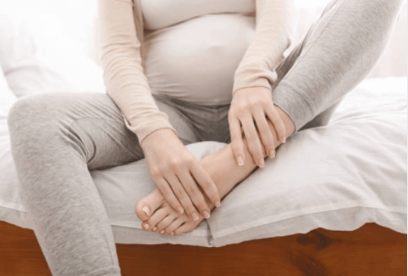 foot while pregnant